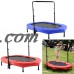 Twin Trampoline for Parent Child Trampoline  with Safety Pad Adjustable Handlebar BLLK   